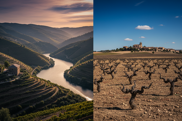 Douro (Portugal) vs. Ribera del Duero (España): La batalla de los tintos de gran cuerpo.