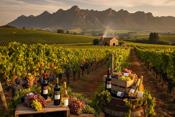 Viñedo en Franschhoek Sudáfrica