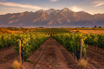 Viñedo en región San Juan Argentina
