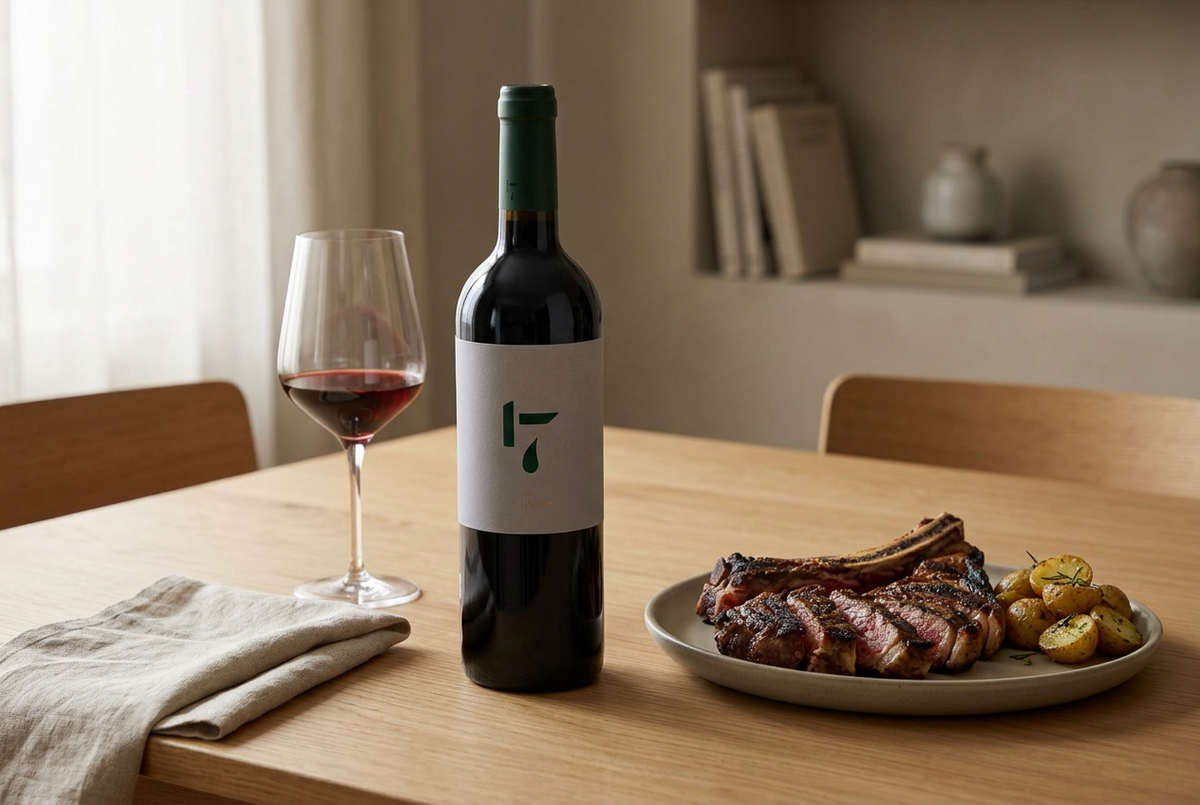 17 By Pinea 2021 con chuletón a la parrilla