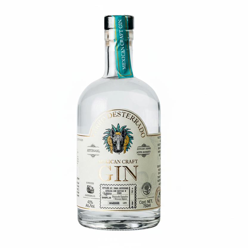 Gin Perro Desterrado 750 ml | Ginebra Artesanal 100% Alcohol de Grano