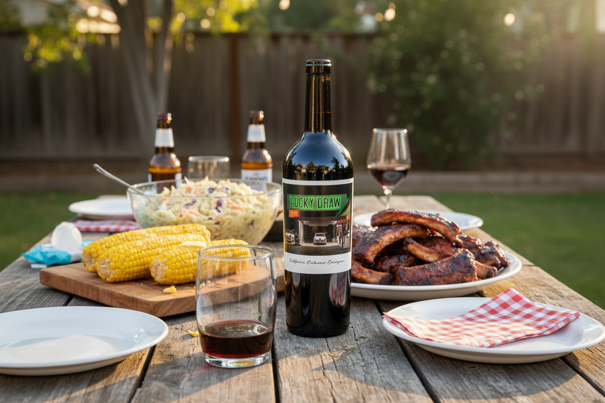 Maridaje con vino tinto Lucky Draw California Estados Unidos