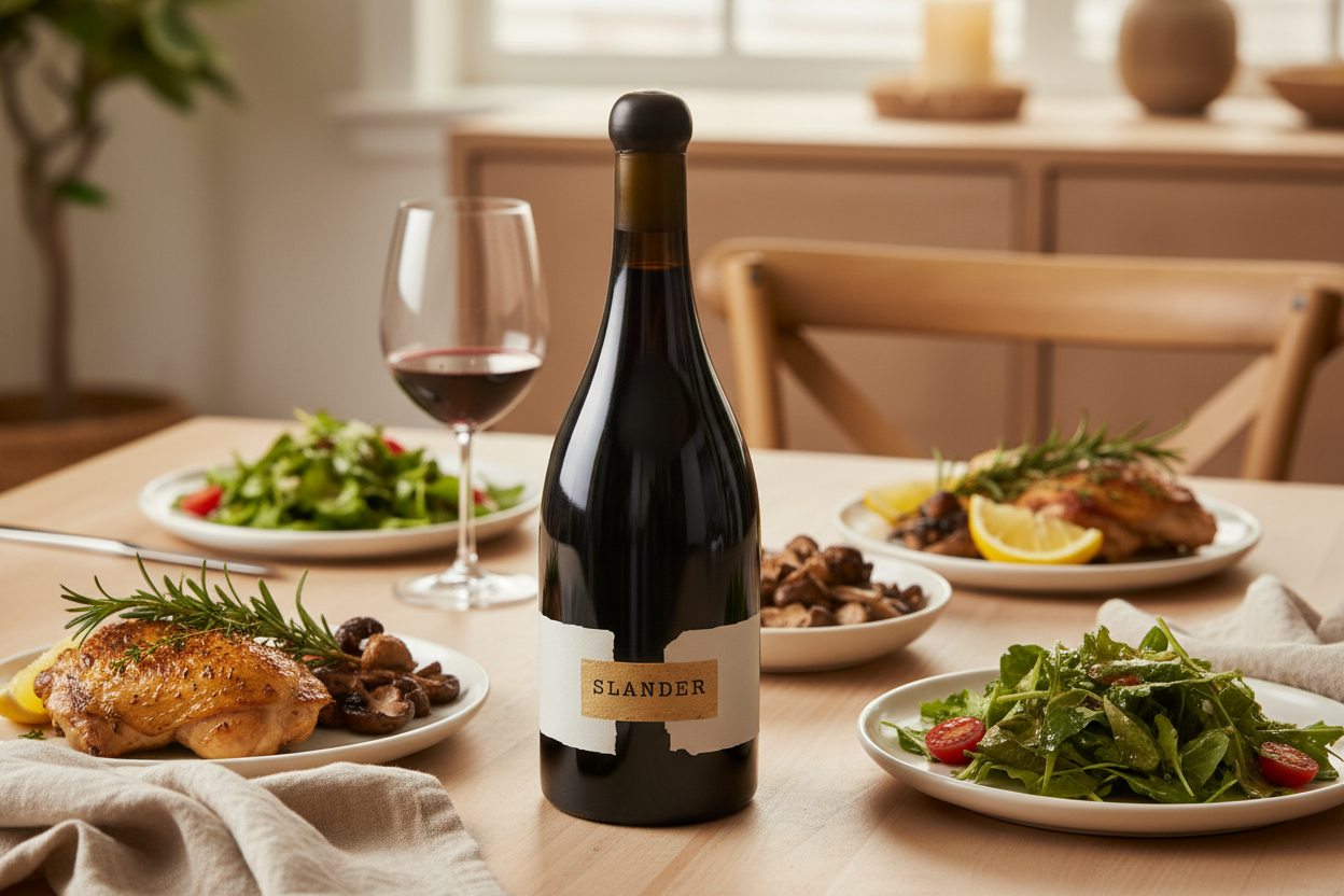 Maridaje de vino tinto Slander