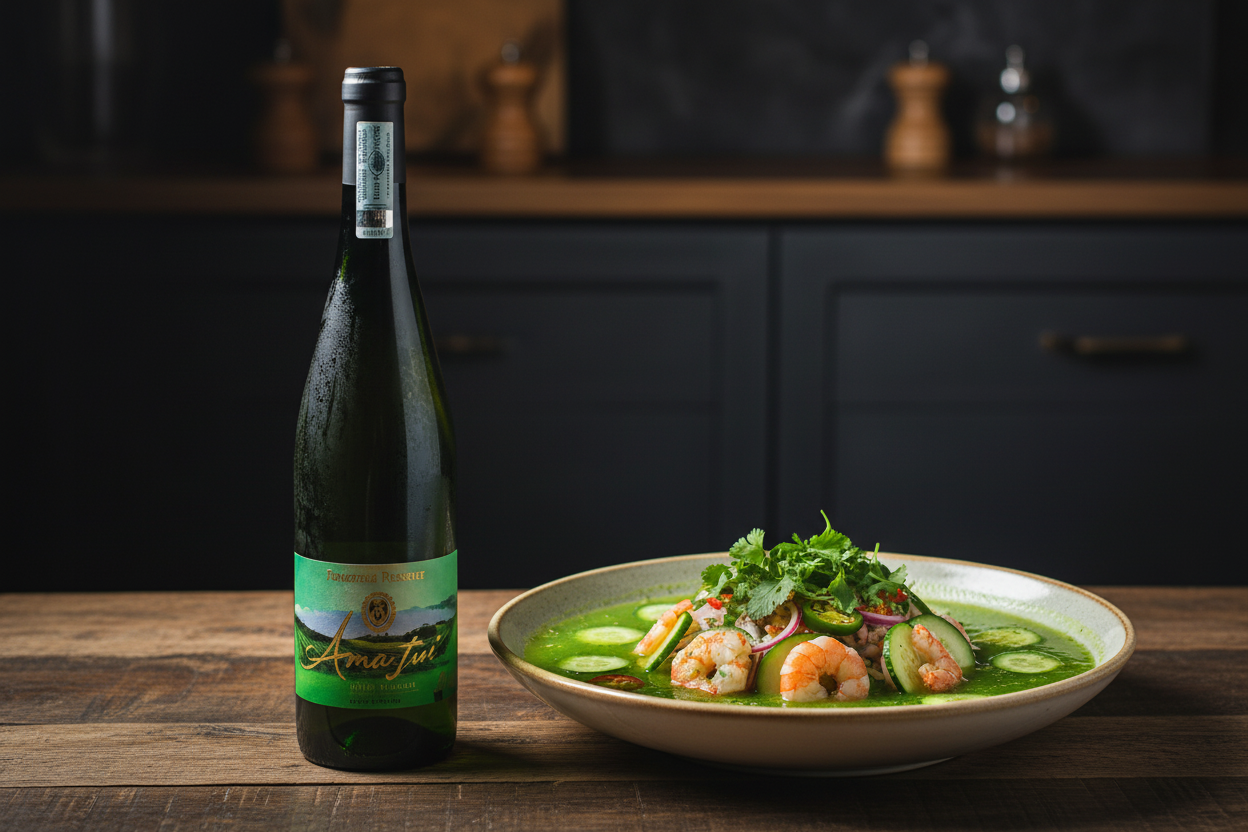 Aguachiles verdes con Txakoli