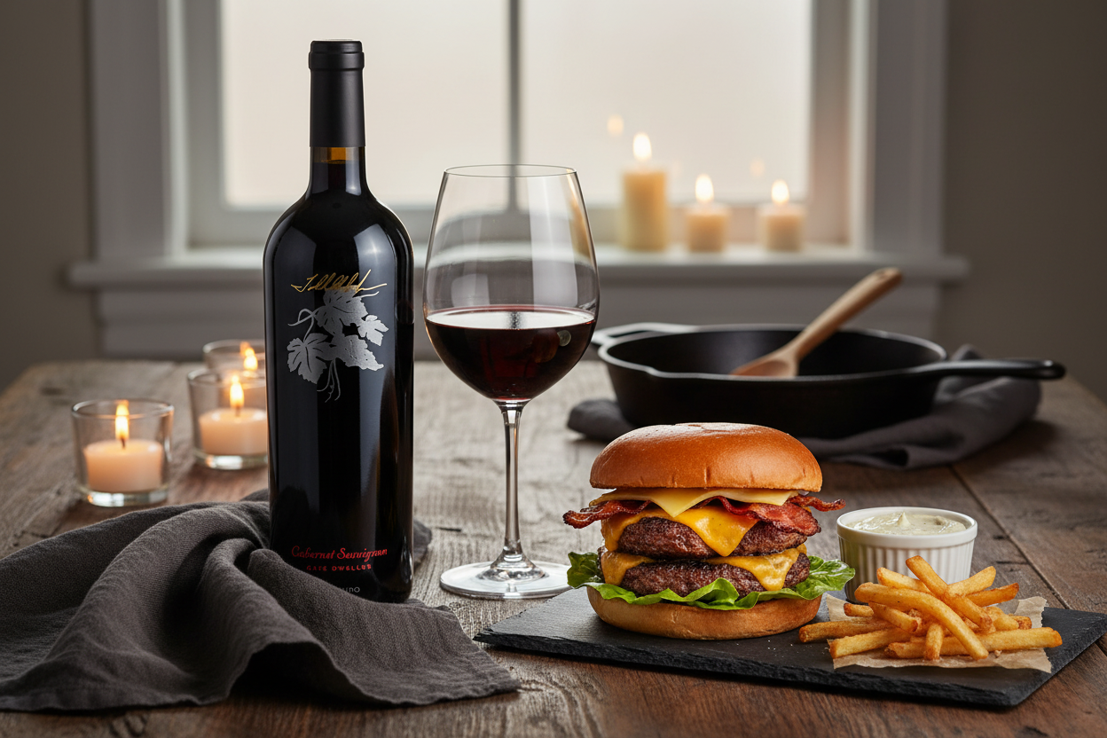 Anderson Cave Dweller Cabernet Sauvignon Napa Valley - Hamburguesas de Autor con Quesos Maduros