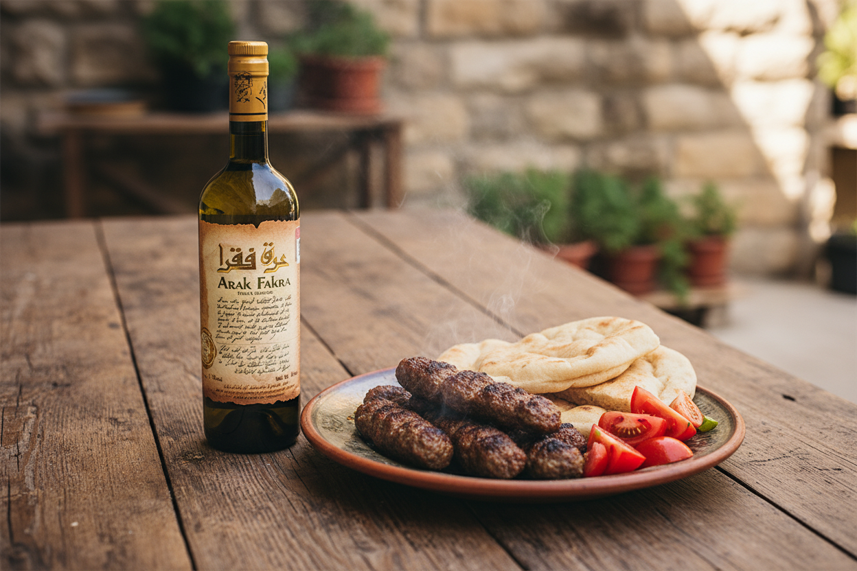 Arak Fakra con kafta