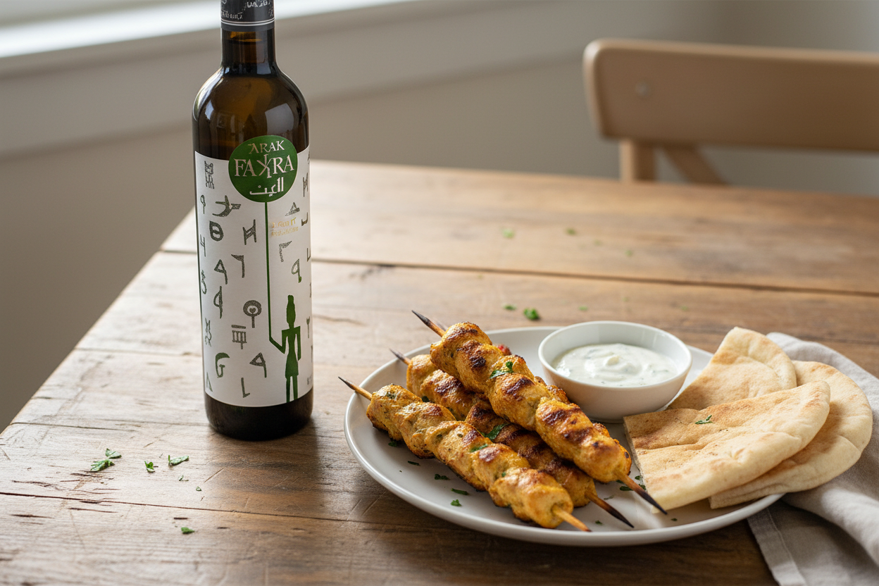 Arak Fakra Light con shish taouk