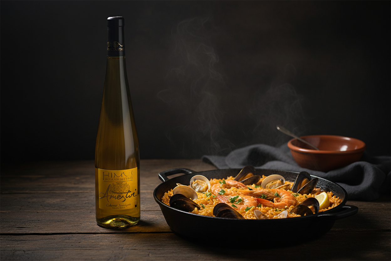 Arroz marinero con Txakoli Primus