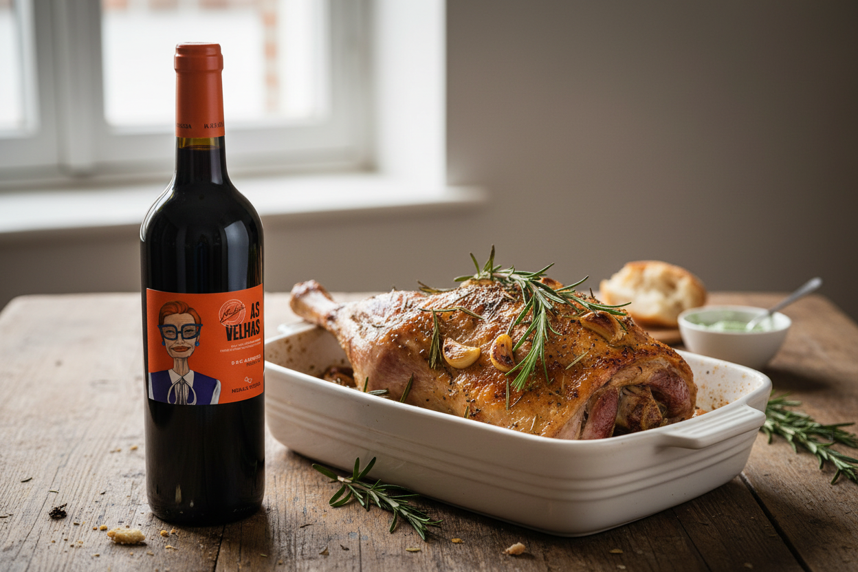 As Velhas Tinto con cordero al horno
