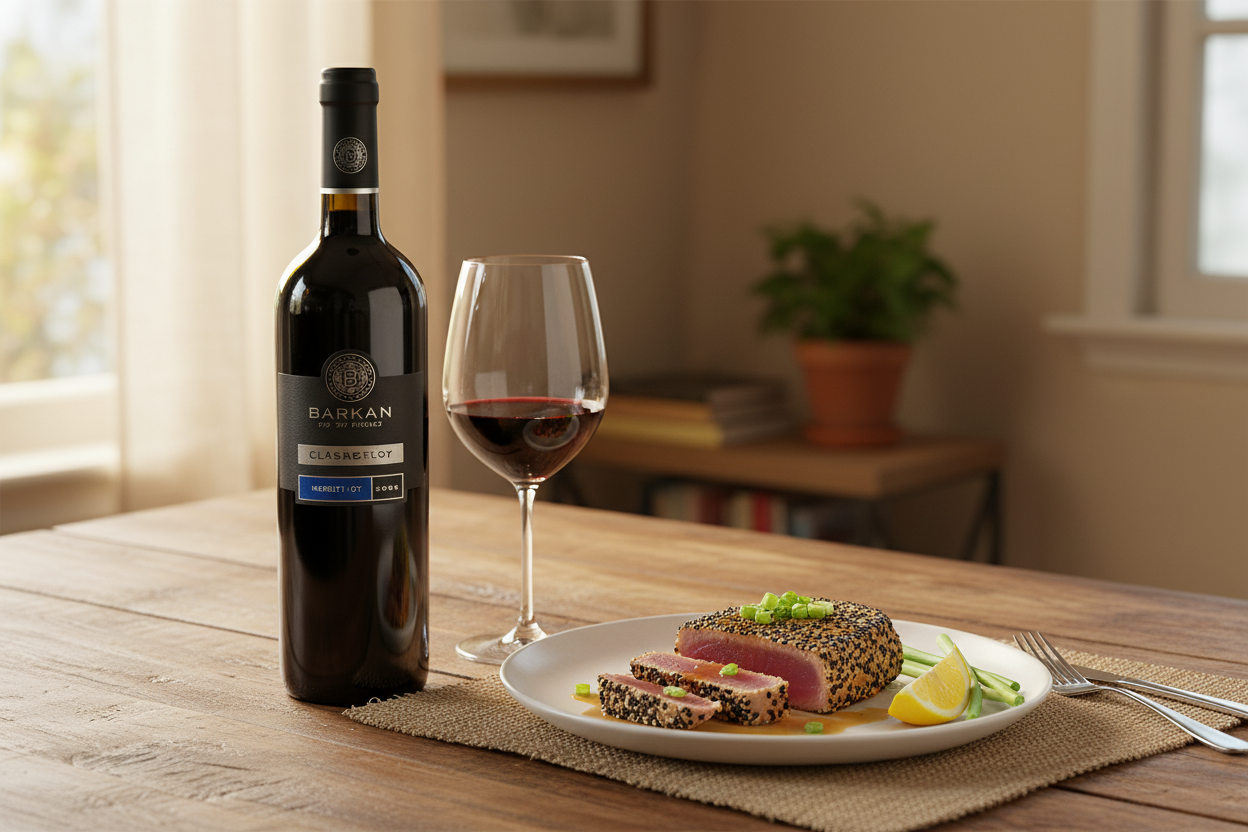 Atún con Barkan Classic Merlot