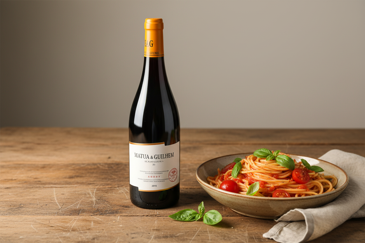 B&G Beaujolais-Villages con pasta al tomate