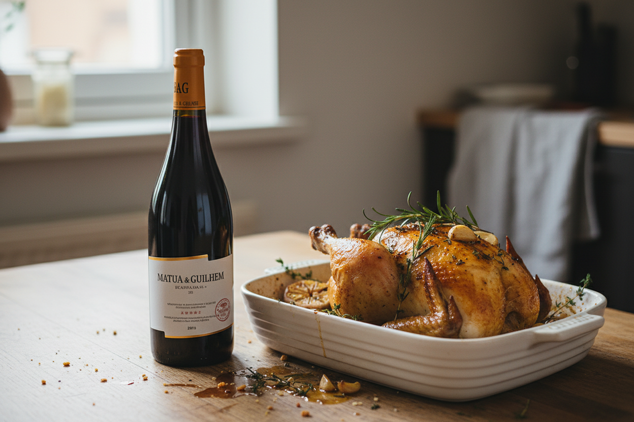 B&G Beaujolais-Villages con pollo asado