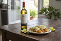 B&G Bordeaux Blanc con tacos de pescado