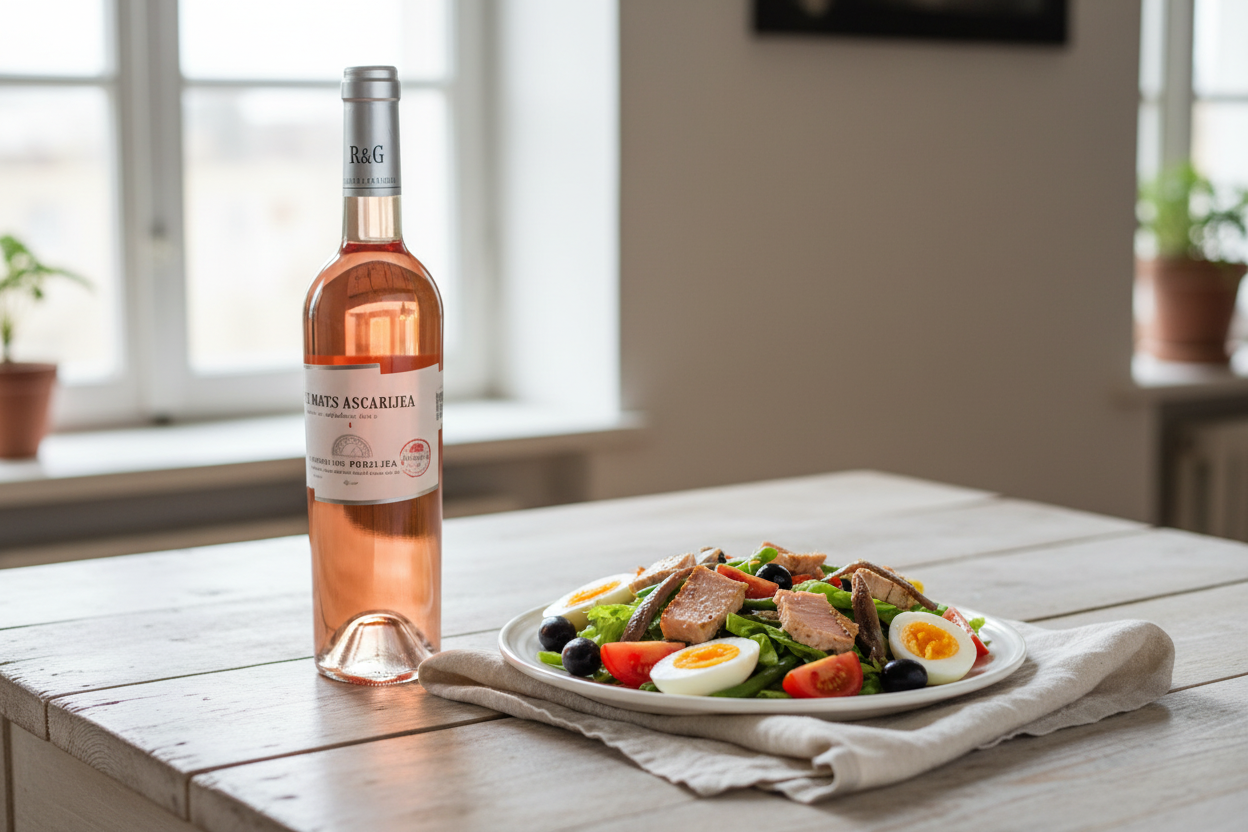 B&G Côtes de Provence con ensalada Niçoise