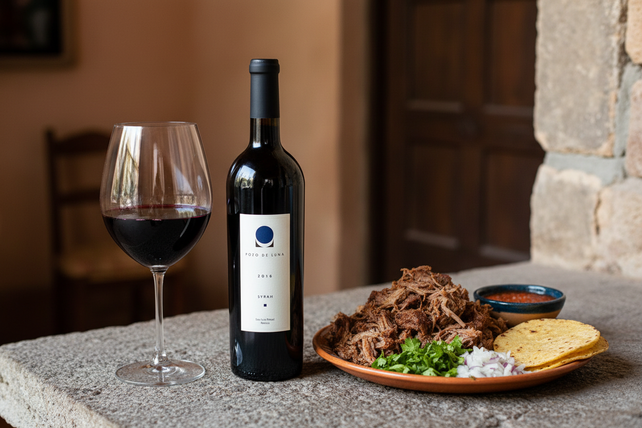 Barbacoa con Pozo de Luna Syrah