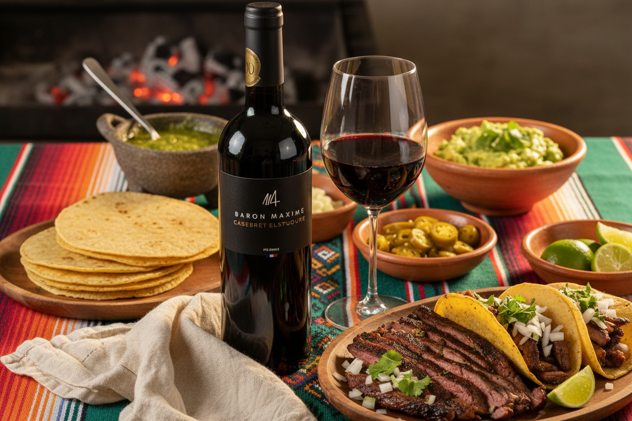 Baron Maxime Cabernet Sauvignon Francia - Tacos de Arrachera
