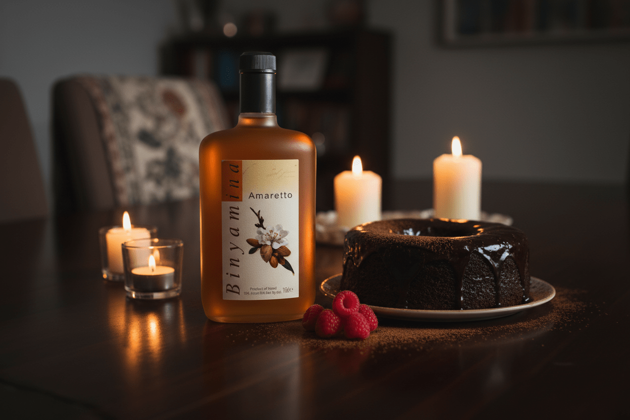 Binyamina amaretto liqueur 750ml - La Cava