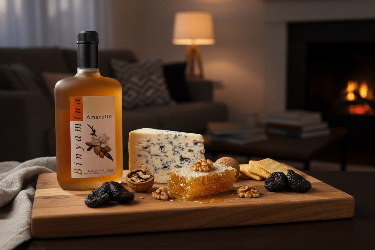 Binyamina amaretto liqueur 750ml - La Cava