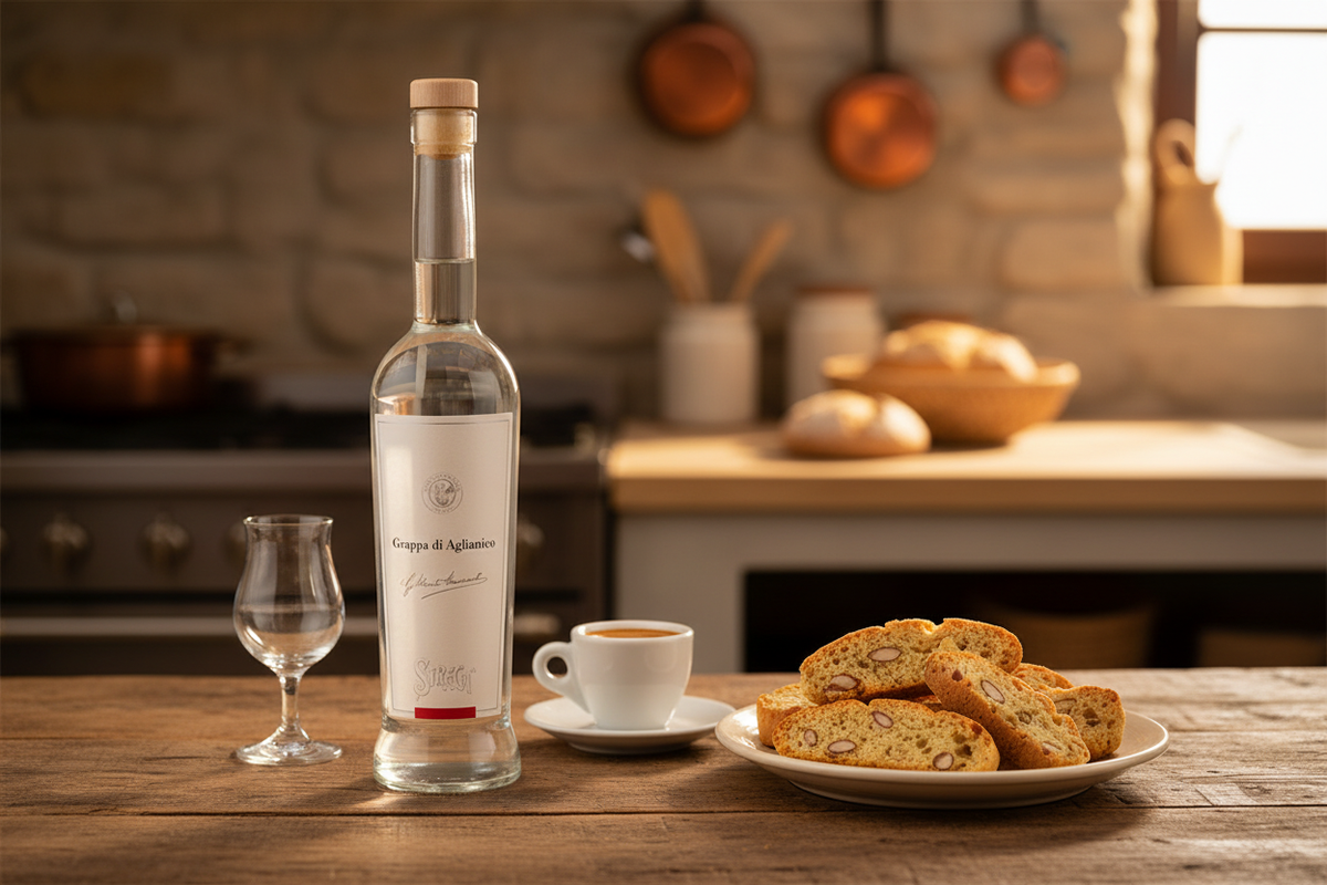 Biscotti de almendra con espresso