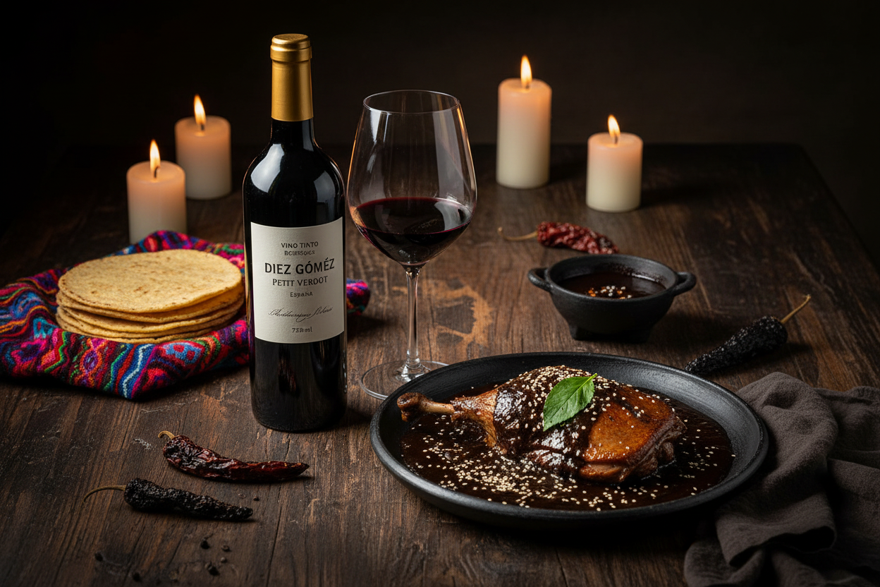 Bodegas Diez Gómez Petit Verdot España - Mole Negro Oaxaqueño