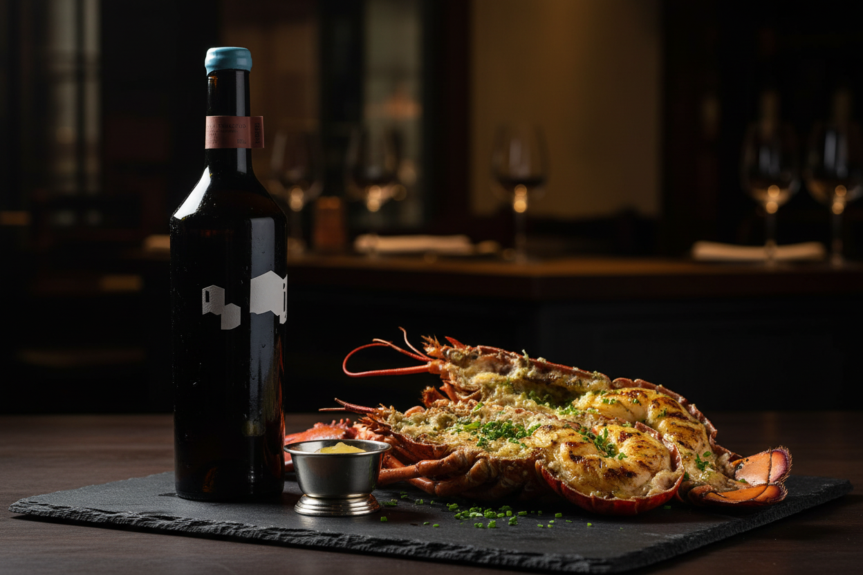 Bogavante al grill con Caldera Tinasoria