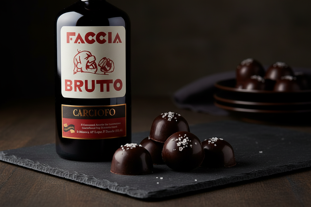 Bombones con sal con Amaro Carciofo