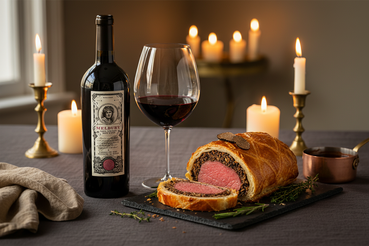 Bond Melbury Cabernet Sauvignon USA - Filete Wellington con Trufa Negra