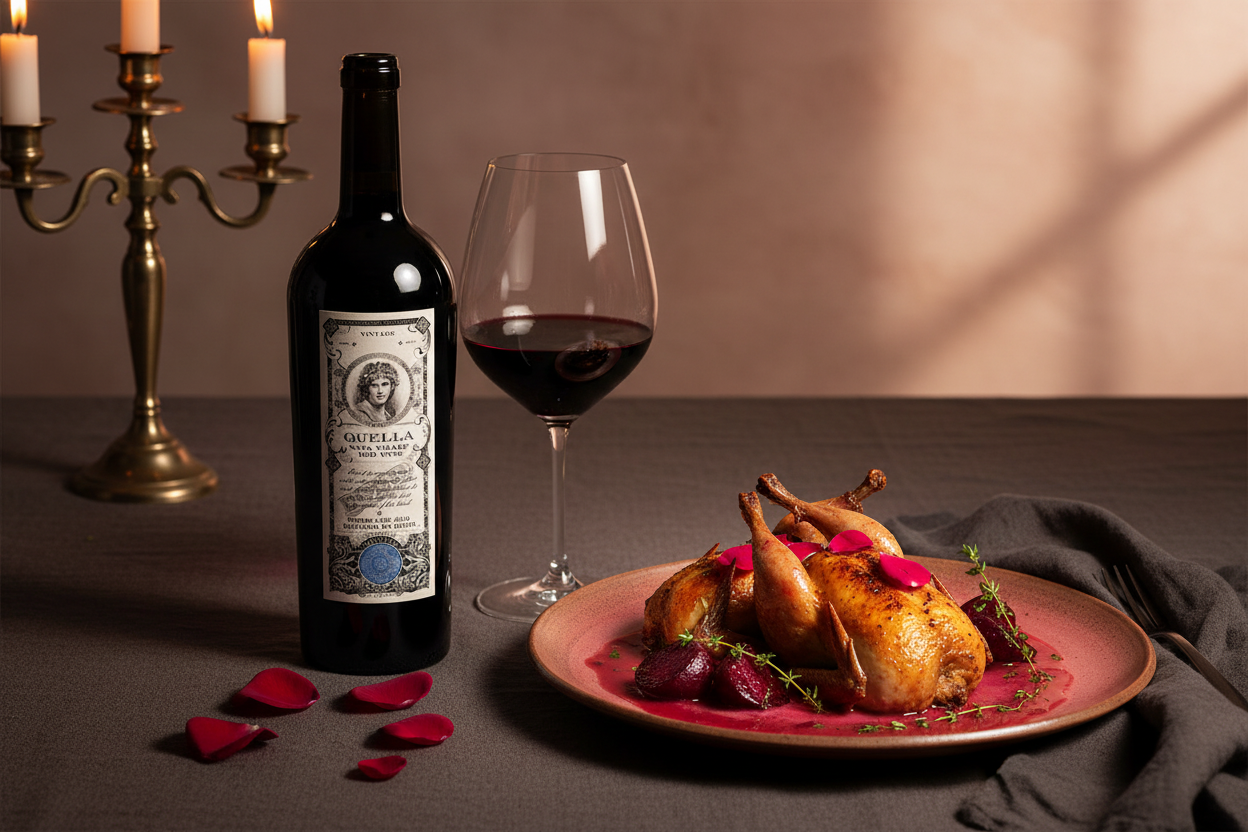 Bond Quella Cabernet Sauvignon USA - Codorniz en Salsa de Pétalos de Rosa