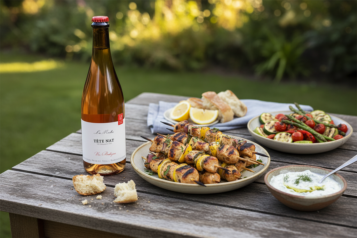 Brochetas de pollo al limón