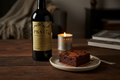 Brownie y frutos rojos