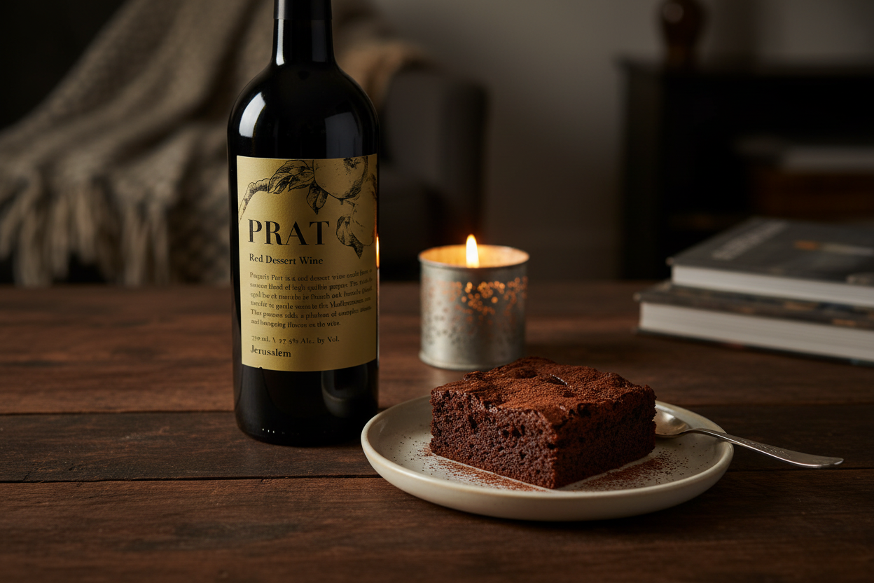 Brownie y frutos rojos