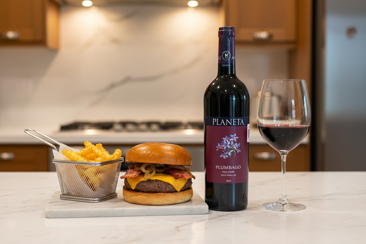 Burger con Planeta Plumbago