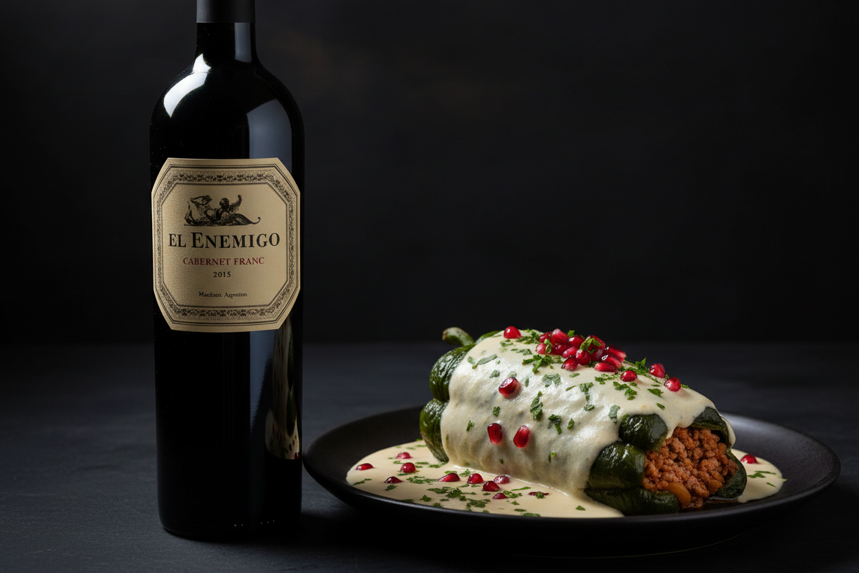 Cabernet Franc con chiles en nogada