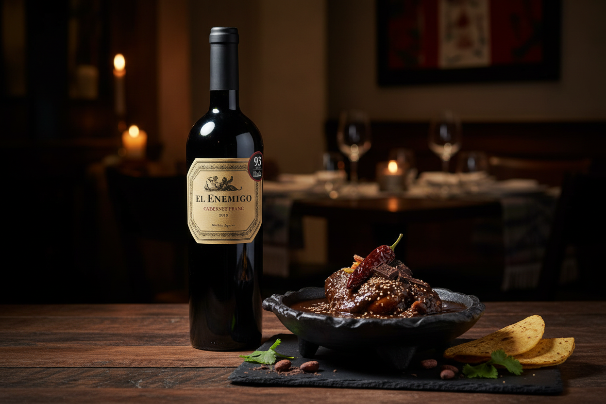 Cabernet Franc con mole negro