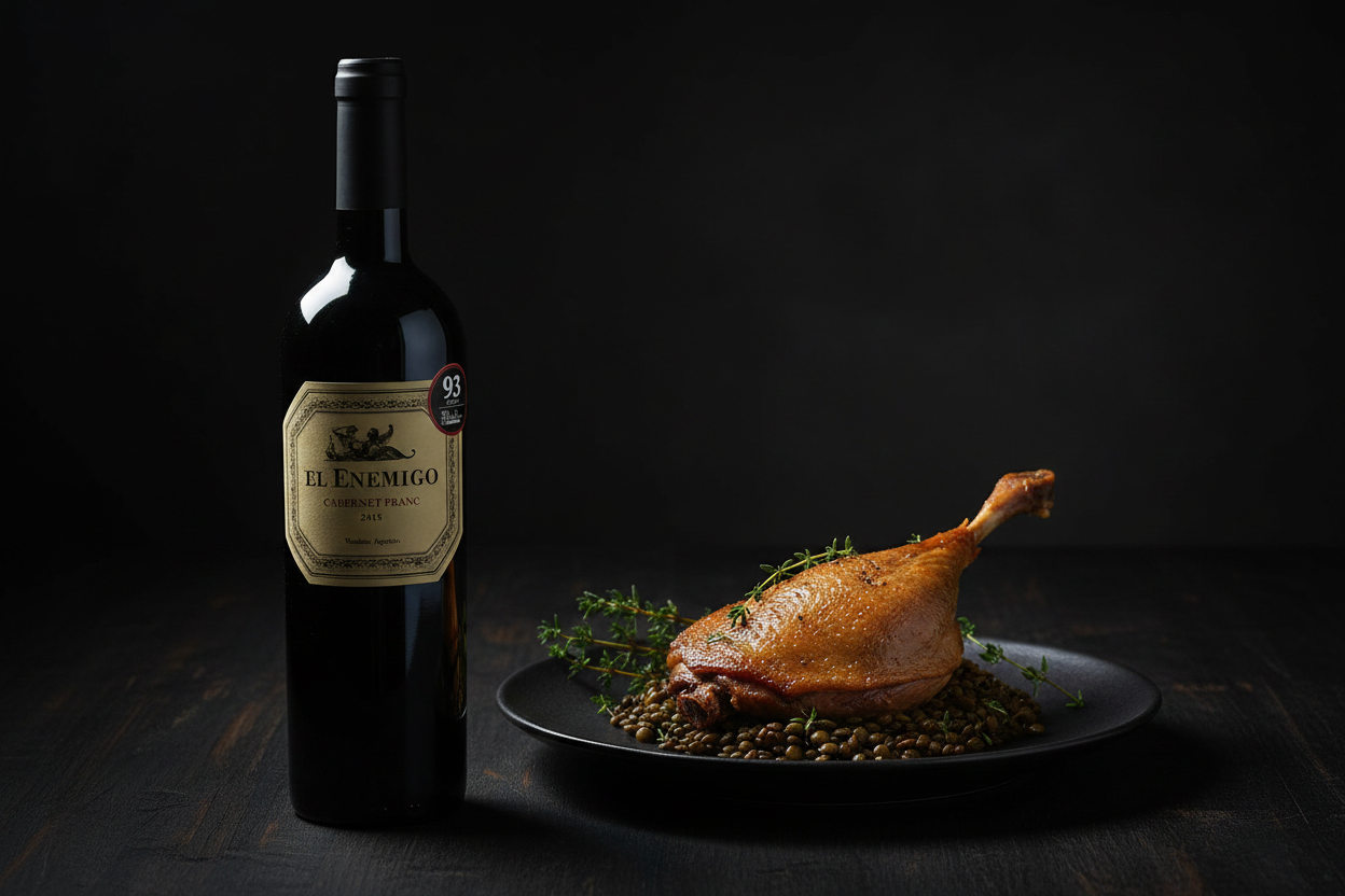 Cabernet Franc con pato confitado