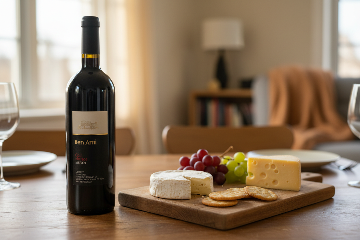 Camembert / Gouda con Ben Ami Galil Merlot