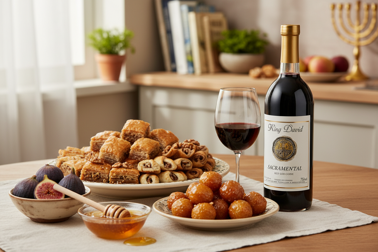 Carmel King David Sacramental con Postres de Miel y Nueces