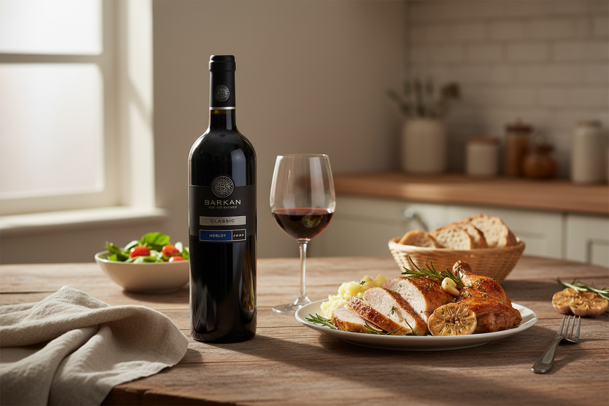 Carnes blancas con Barkan Classic Merlot
