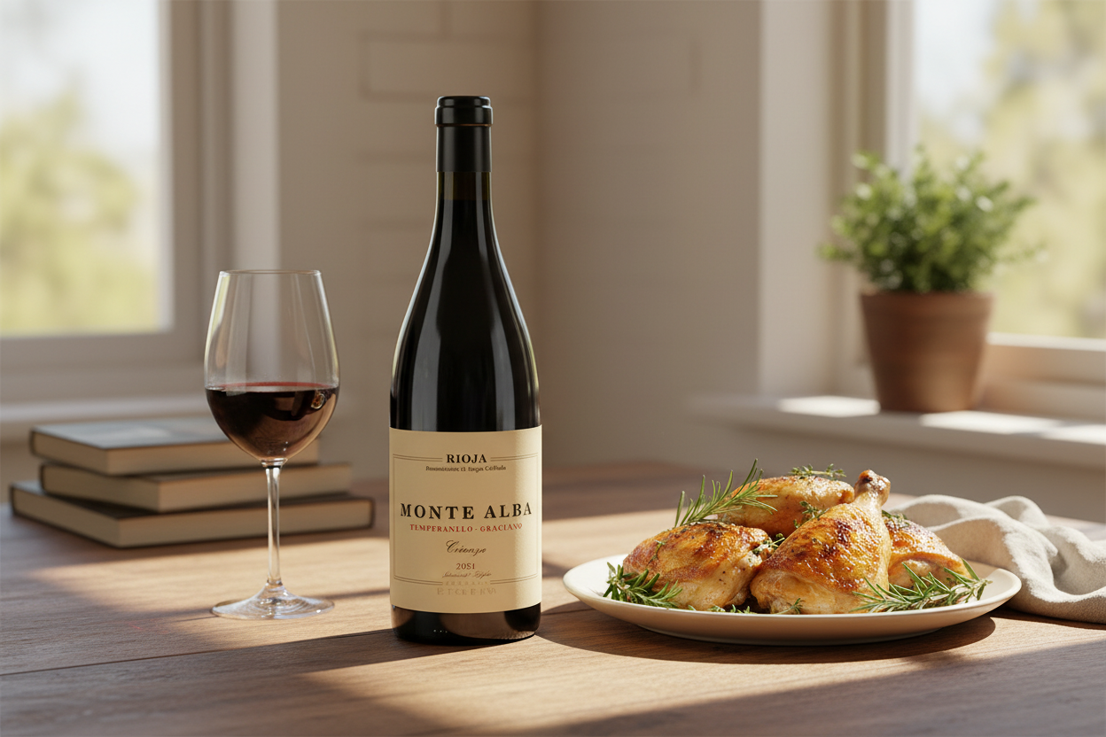 Carnes blancas con Monte Alba Crianza 2021