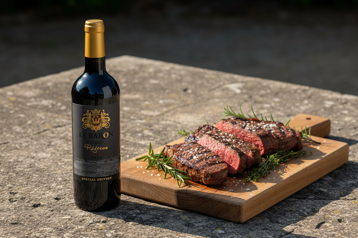 Carnes rojas a la parrilla — Le Baron Réserve 2022
