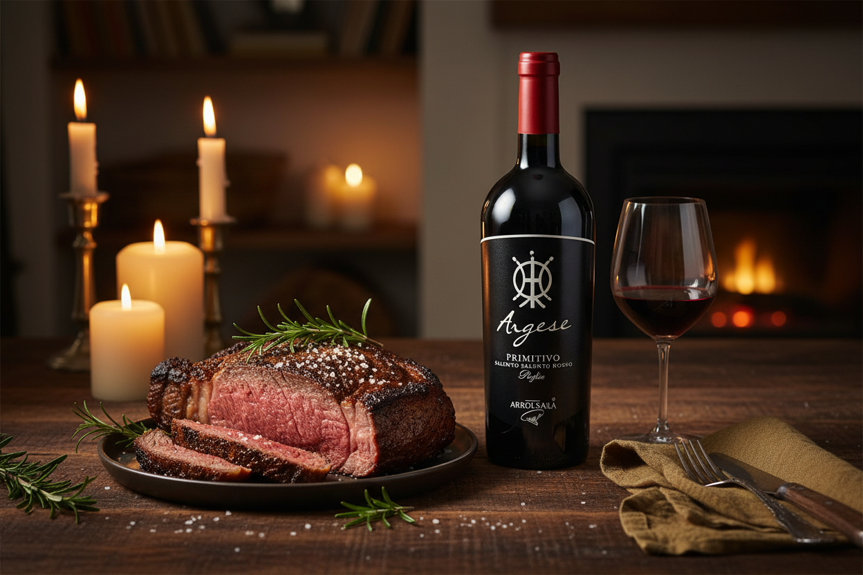 Carnes rojas con Argese Primitivo