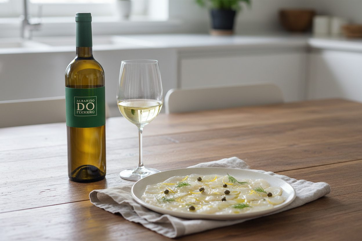 Carpaccio de pescado blanco