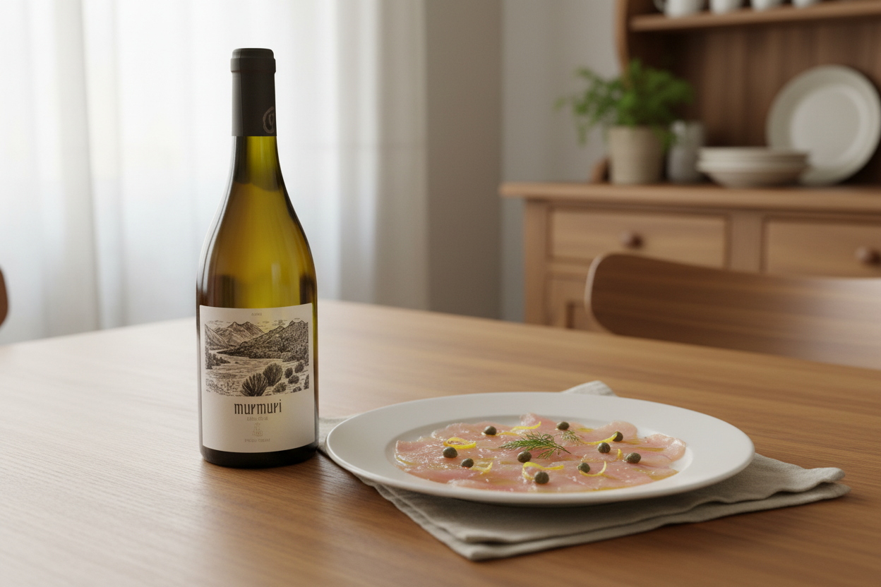 Carpaccio de pescado con Murmuri 2021