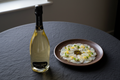Carpaccio de vieiras — Charles Legend Blanc de Blancs Magnum