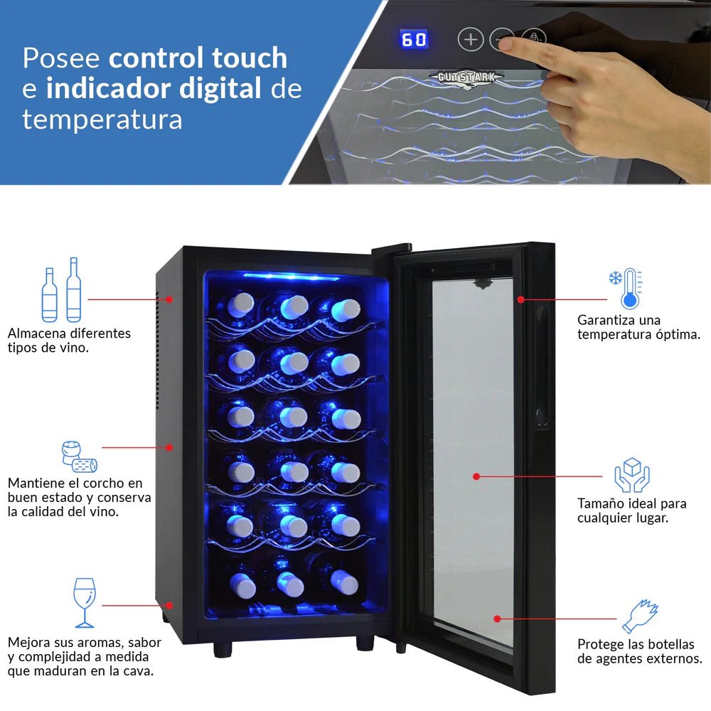 Cava de Vinos Refrigerador 18 Botellas Gutstark - La Cava