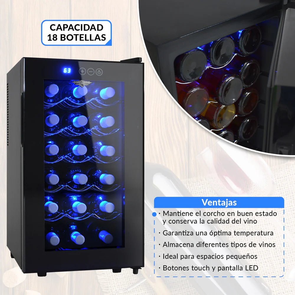Cava de Vinos Refrigerador 18 Botellas Gutstark - La Cava