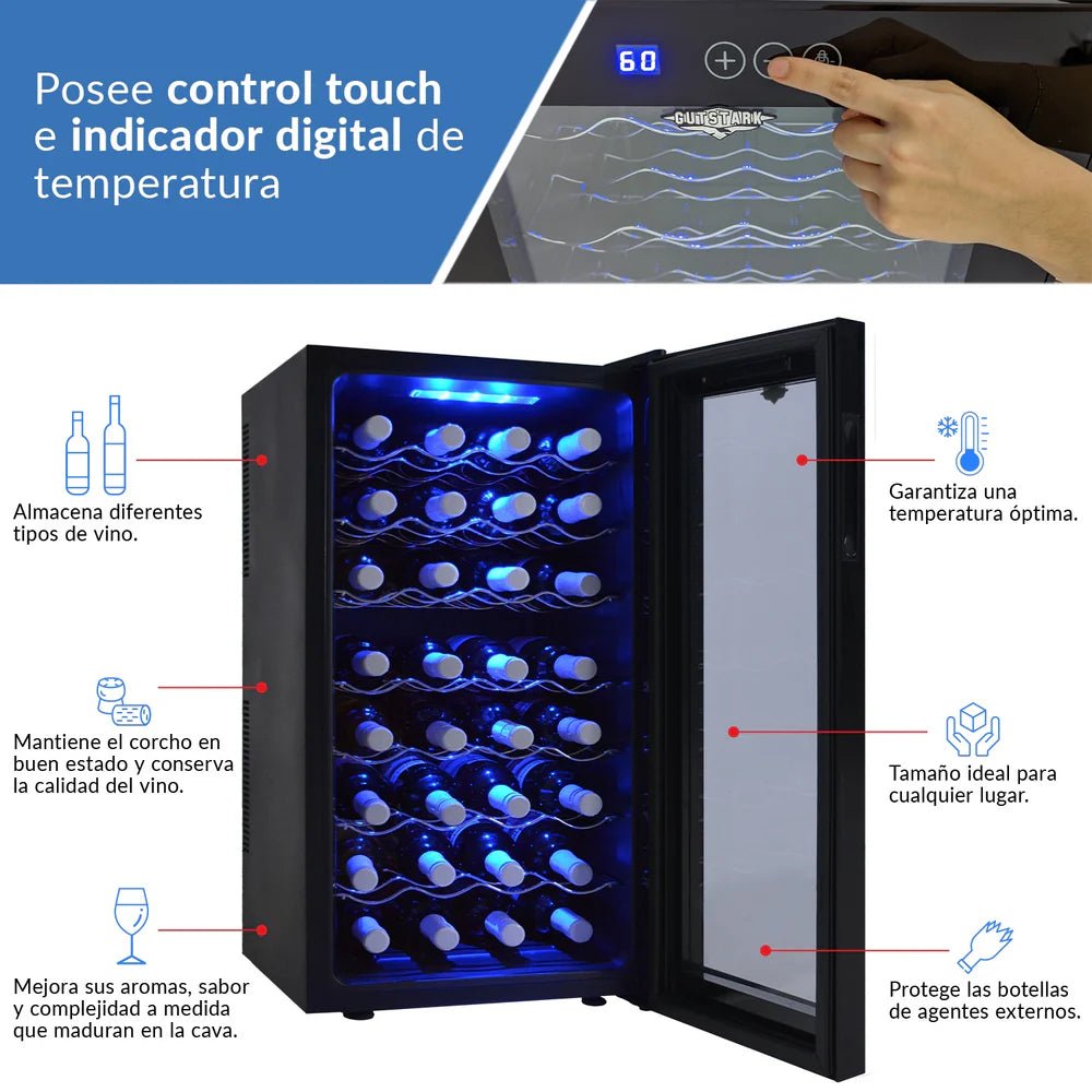 Cava de Vinos Refrigerador 32 Botellas Gustark - La Cava