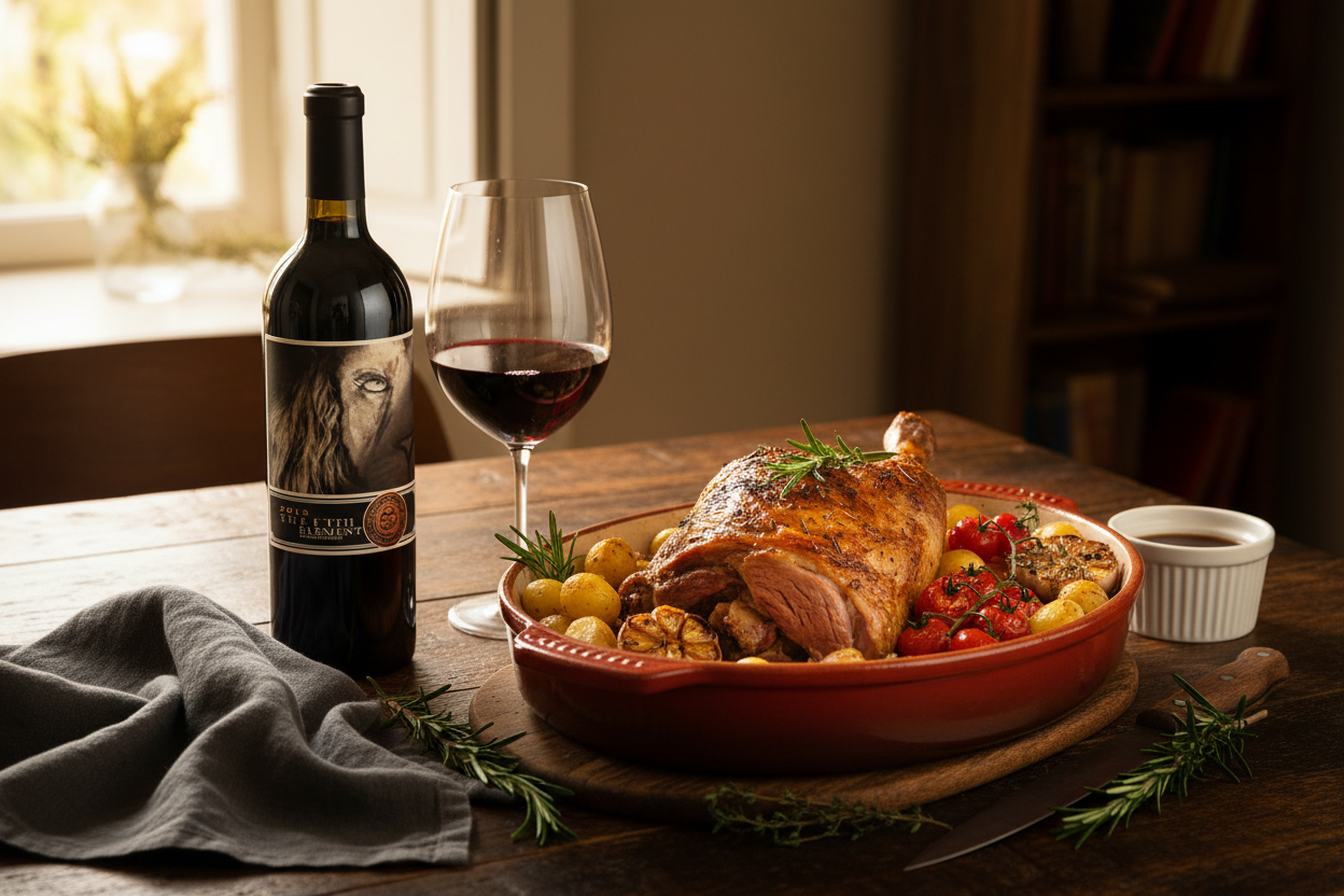 Certus 2016 Vino de Guarda España - Cordero al Horno