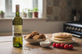 Château Fakra Blanc con falafel