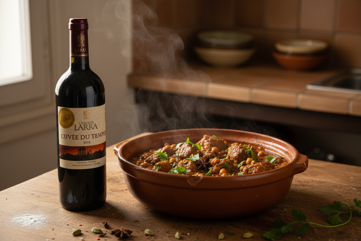 Château Fakra con cordero estofado